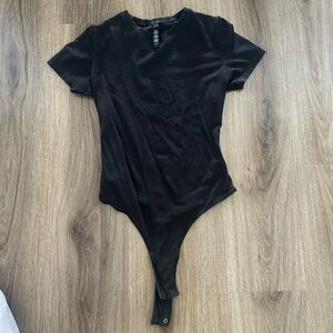 Black Short Sleeve Bodysuit